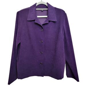 Briggs New York Soft Blazer Jacket W/Shoulder Pads Size Large